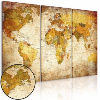 World Map Hanging On The Wall Canvas Triple Decor 45Cm X 90Cm Sizel - Intl June 2018 - 4 World Map Hanging On The Wall Canvas Triple Decor 45Cm X 90Cm Sizel - intl - 4