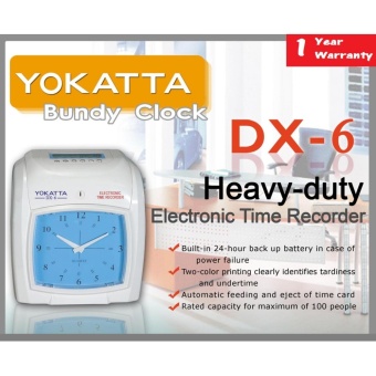 Yokatta DX-6 Bundy Clock Time Recorder with Free 100 Pieces Time Cards