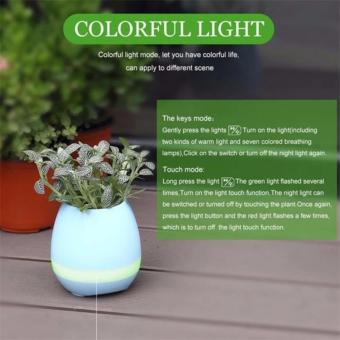 ZH-K3 Flowerpot Sensor Colorful LED Light Bluetooth Speaker (Blue) June 2018 - 3 ZH-K3 Flowerpot Sensor Colorful LED Light Bluetooth Speaker (Blue) - 3
