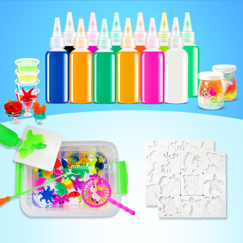 Kids Handmade DIY Craft Painting Stickers Montessori Education Origami  Magic Water Elves Kit Set Toys Children Gift Kids Craft