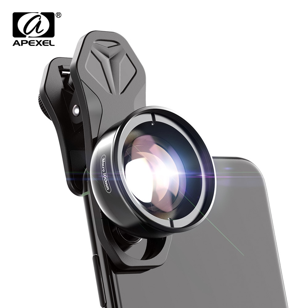 apexel 100mm 10x professional 4k macro phone lens