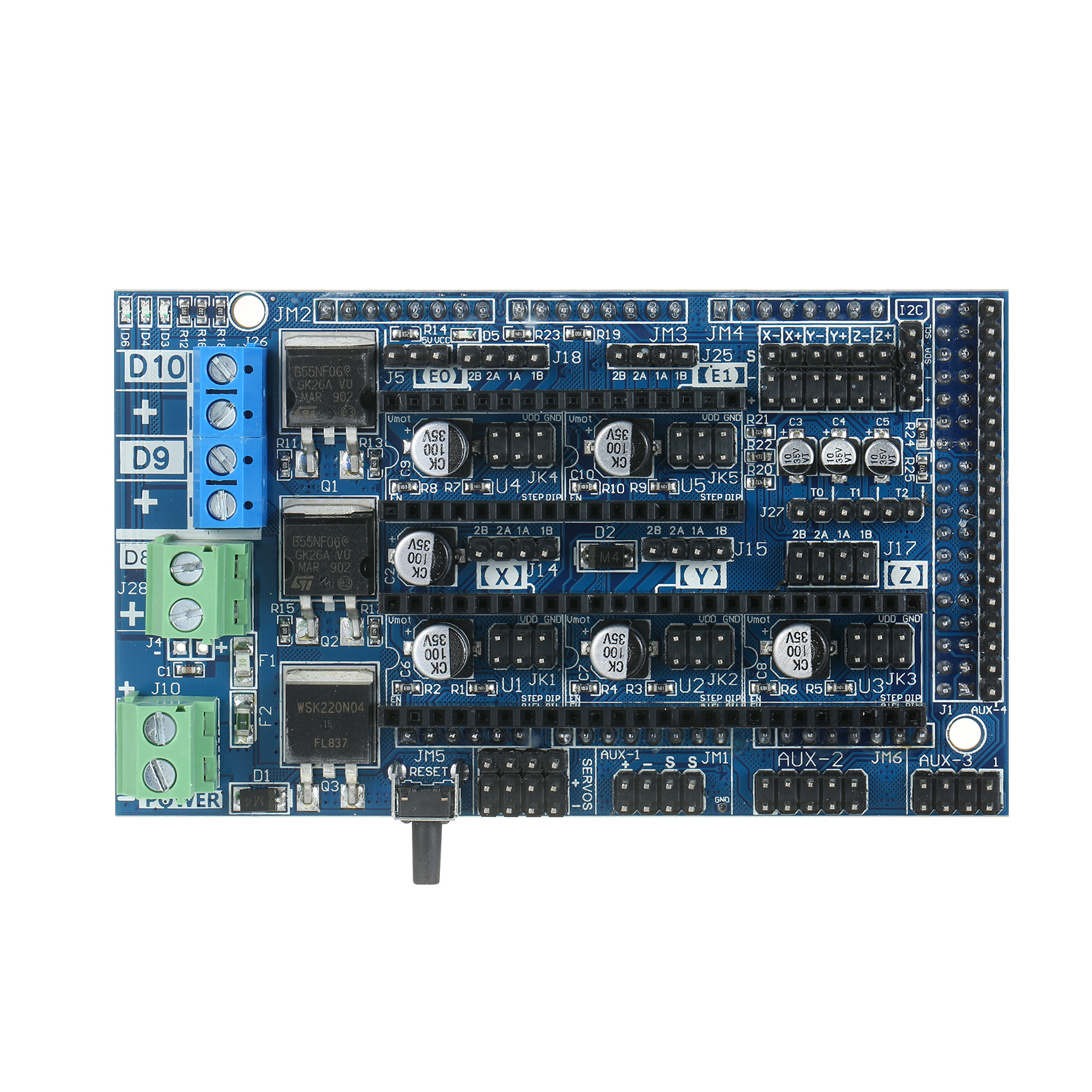 Ramps 1.6 Control Board Base on Ramps 1.5 4-layer Control Panel Board with Heatsink Expansion Mainboard for 3D Printer Parts & Accessories
