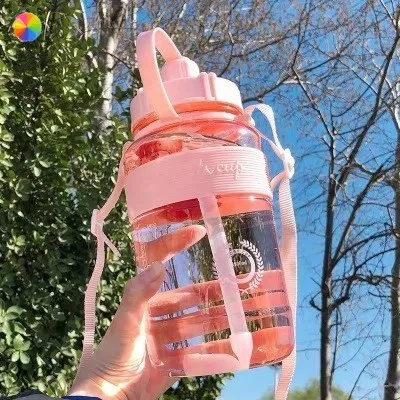 ️FREE strap️ 1L/2L (1000ml /2000ml) Water Bottle Large Capacity BPA Free Bottles Sports Drinking Bottle Outdoor bottle Portable Kettle CRUITRSHOP (8)