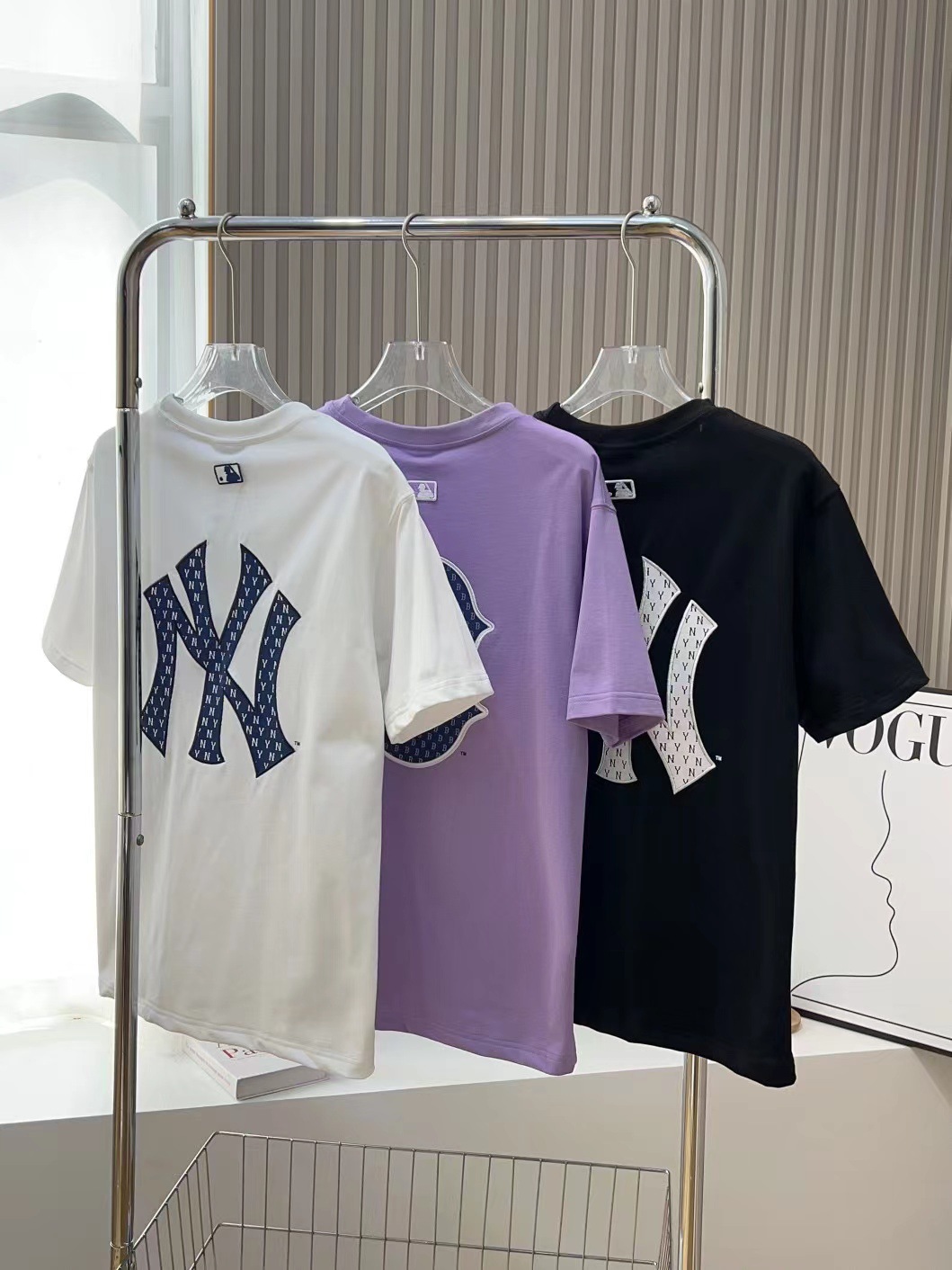 Korea MLB Classic Logo T Mens Fashion Tops  Sets Tshirts  Polo Shirts  on Carousell