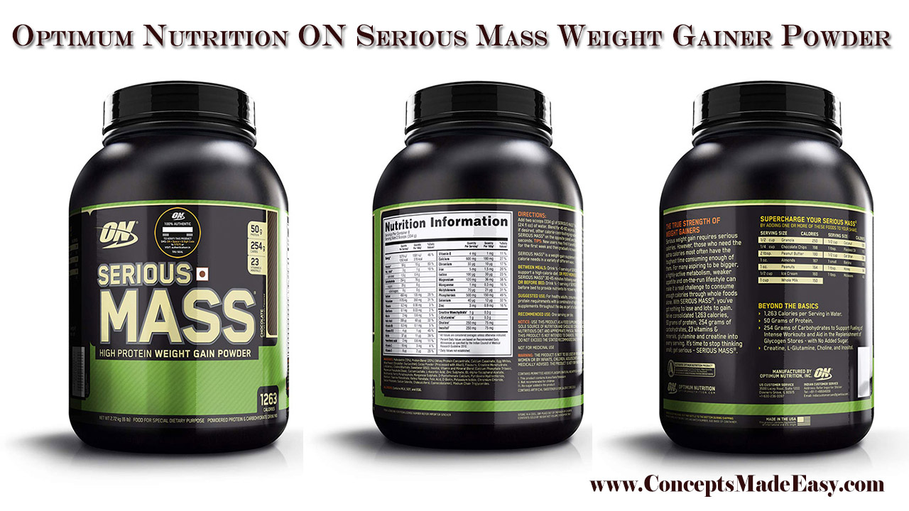 Optimum Nutrition Serious Mass High Protein Weight Gain ...
