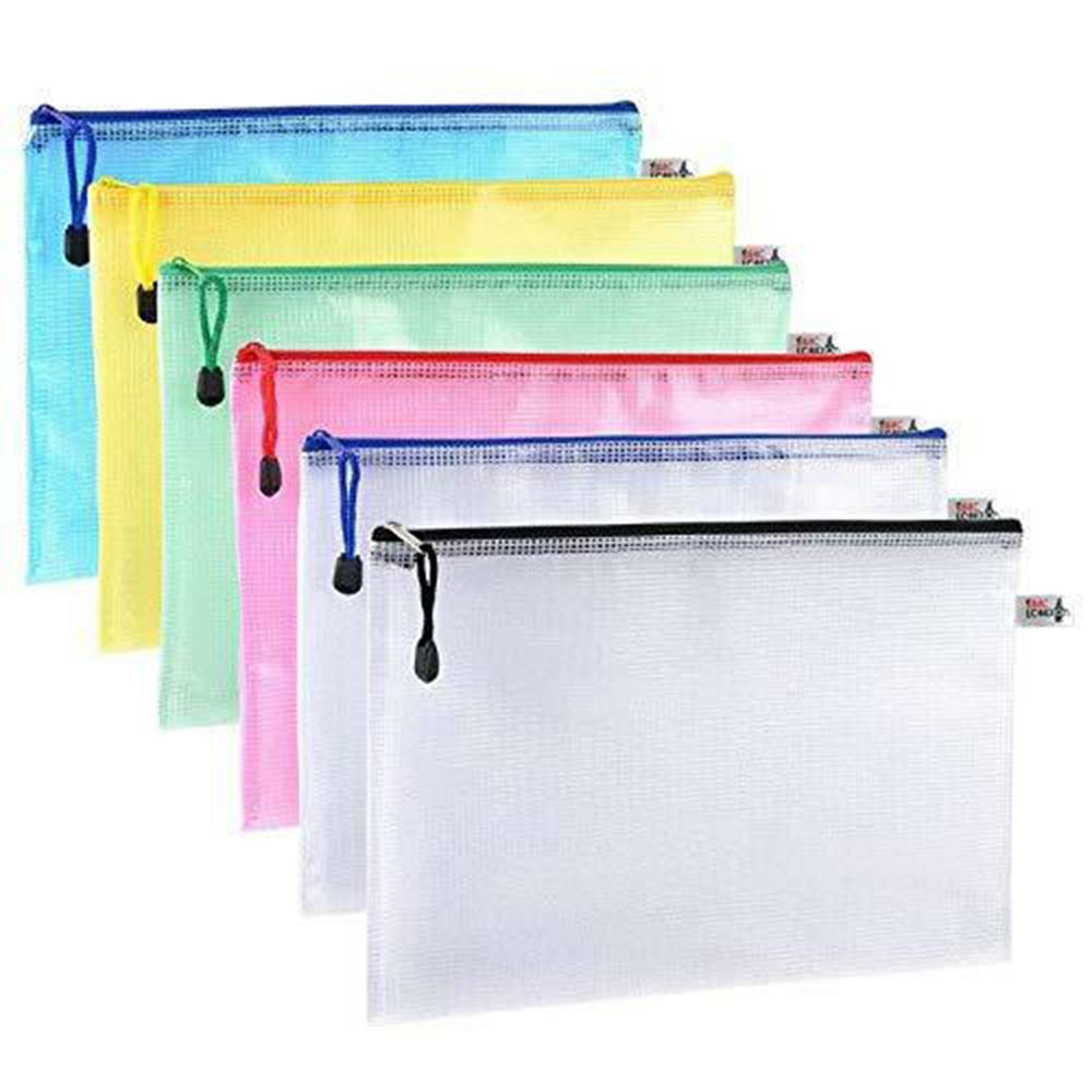 Pan6303936269 5 chiếc túi ví nhựa pvc bảo vệ túi đựng hồ sơ khóa kéo túi đựng hồ sơ túi khóa kéo dây