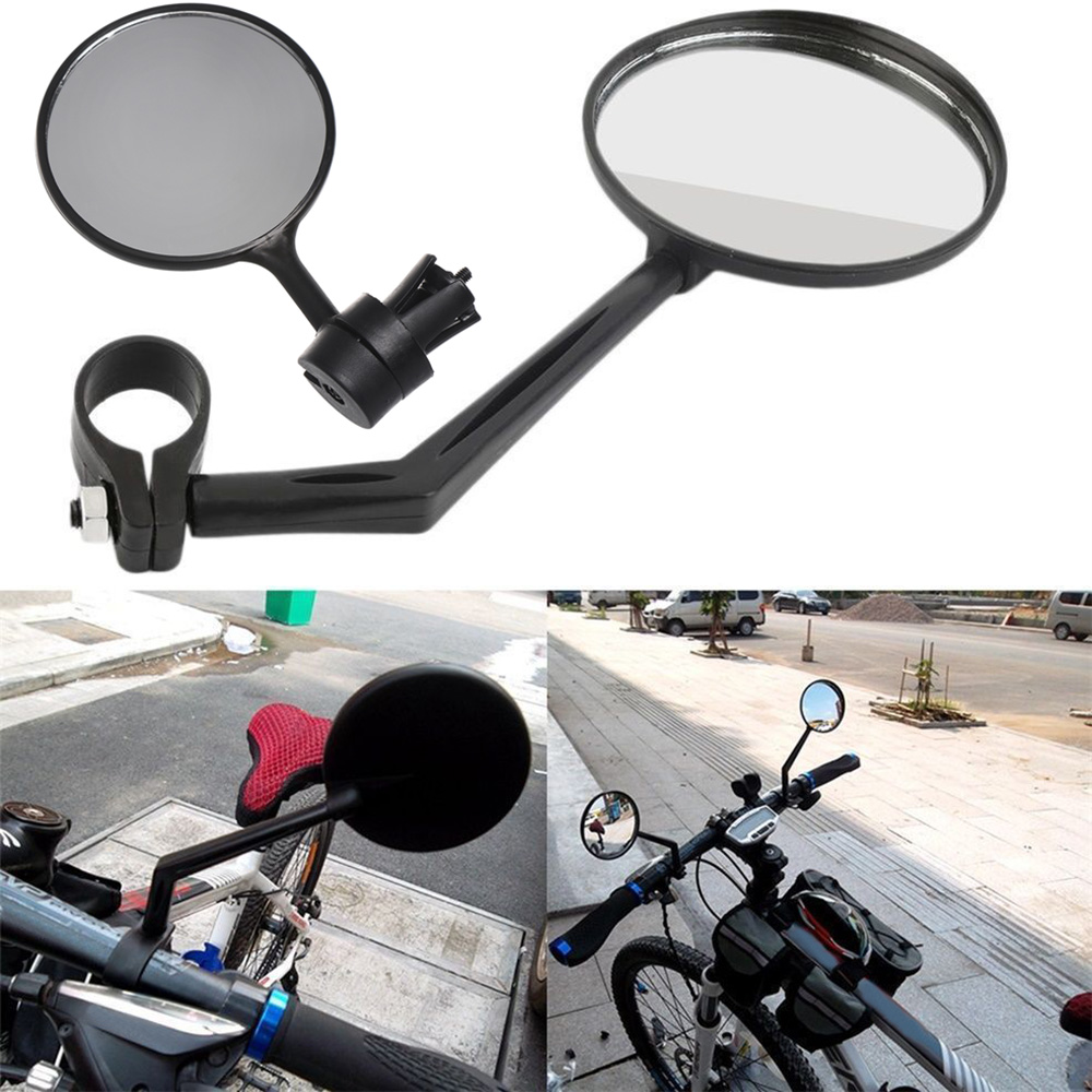 SDG Outdoor Rubber+ABS Adjustable 360° Rotate Cycling Motorcycle Looking Glass Handlebar Bicycle Mirror Bike Rearview