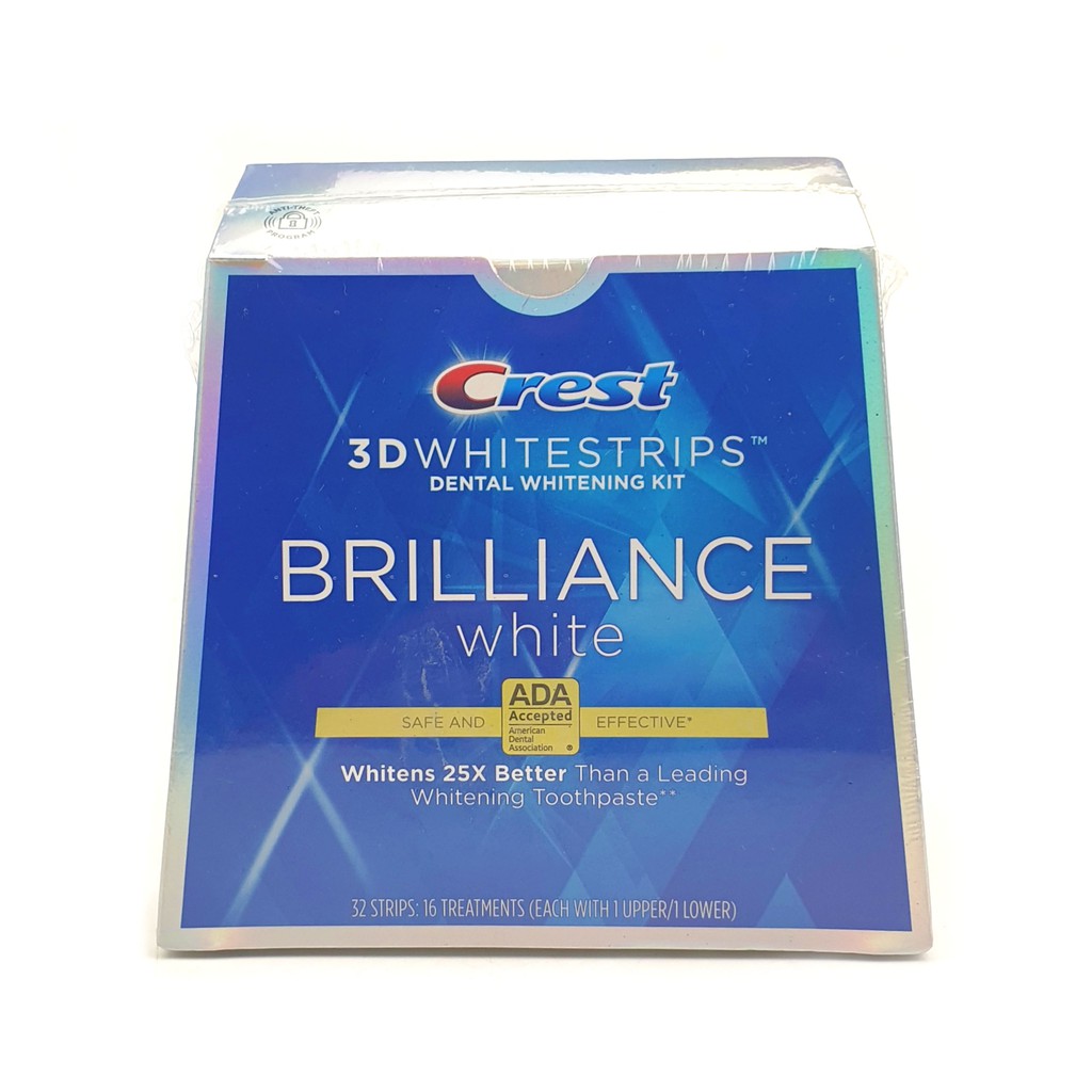  Crest 3D Whitestrips Brilliance White, 32 Strips = 16