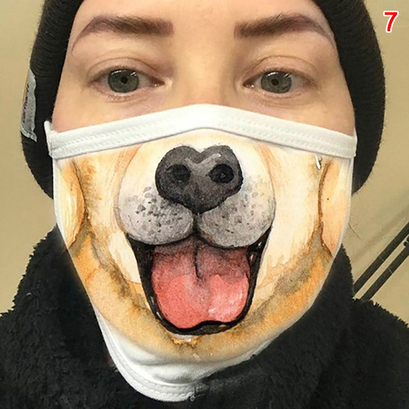 KCY 6 สไตล์ตลกสุนัขจมูกหน้ากากU Nisexสบายล้างทำความสะอาดได้ผ้าฝ้ายลูกสุนัขพิมพ์