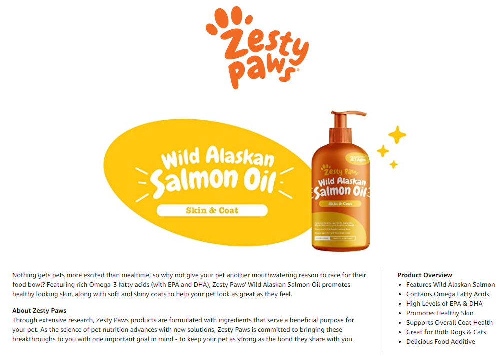 zesty paws pure wild alaskan salmon oil for dogs