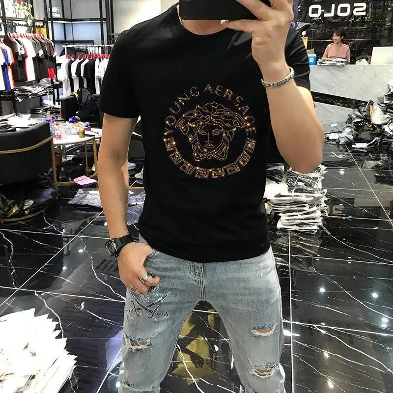 Versace Jeans Men's T-Shirt - Black - Short Sleeve T-shirts