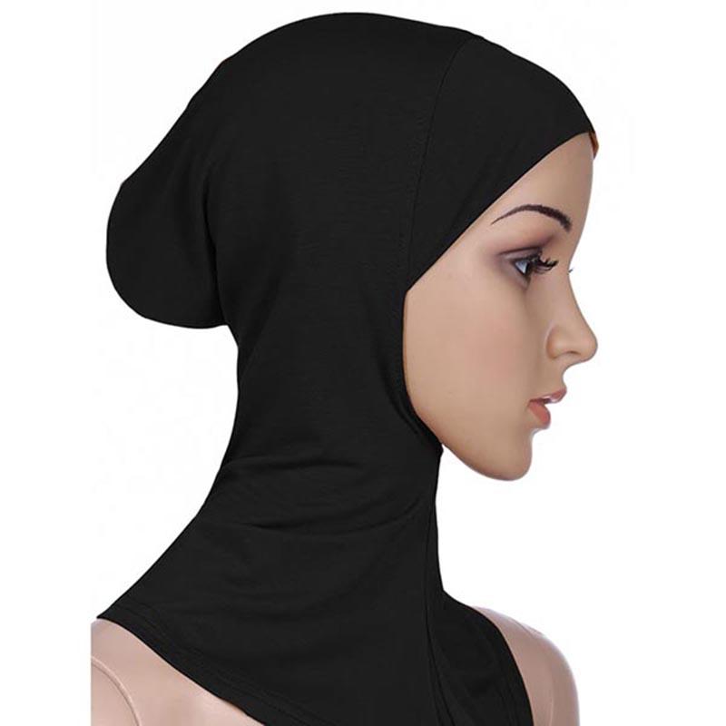 【Oqfu】Women หมวกมุสลิมผ้าฝ้ายคลุมทั้งหมดหมวกด้านใน Hijab หมวกบีนนี่รูปหัวกะโหลกหมวกอิสลาม