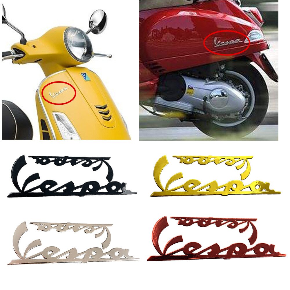 3D Embleme-Aufkleber Für Vespa GTS300, LX125, LX150 – Rot, Wetterfest & Selbstklebend