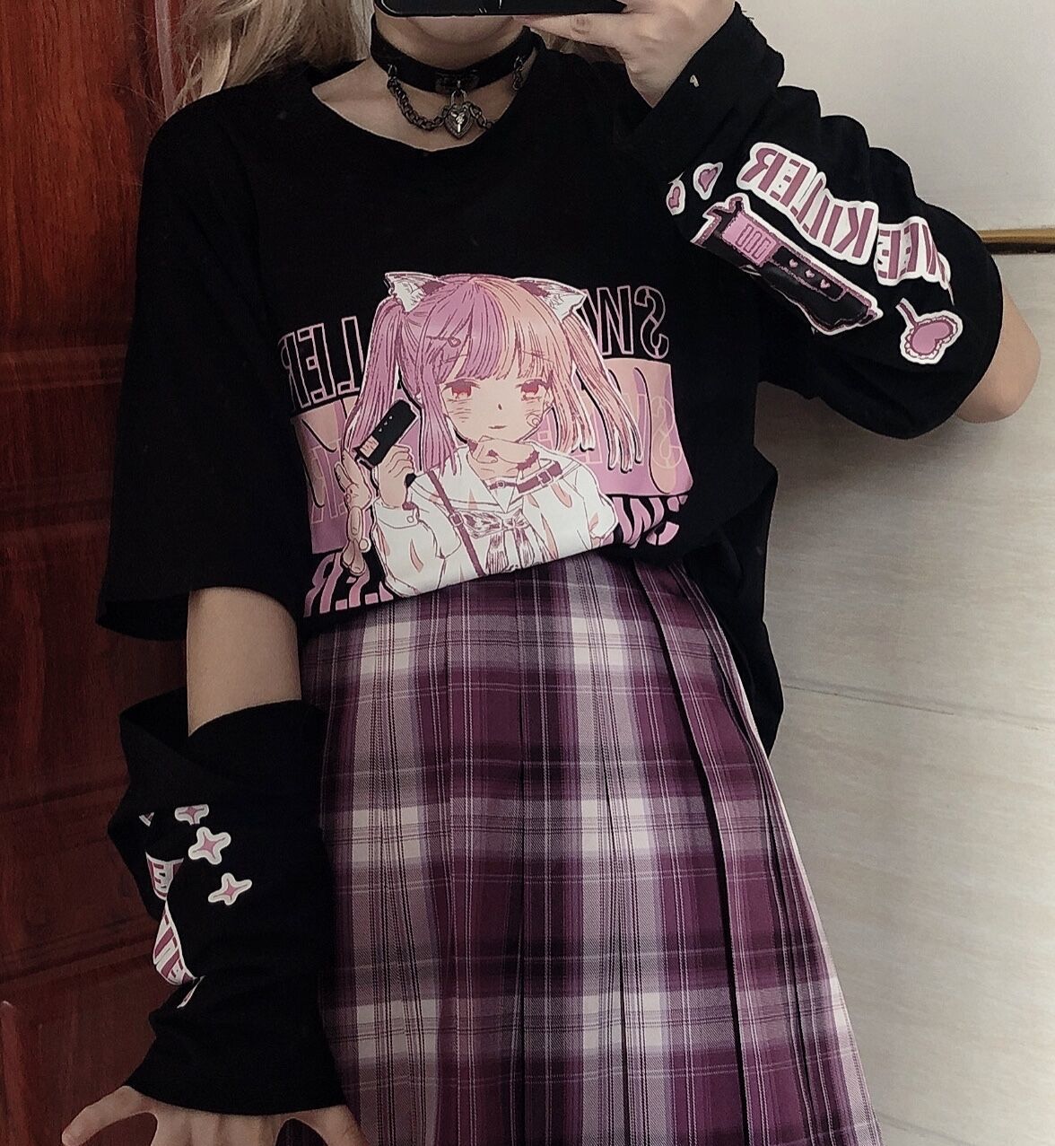 Akihoo Women Printed Graphic T shirts Cute Girl Sleeveless O Neck Tees