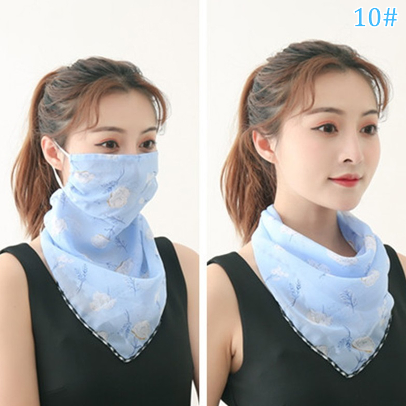 Women Multifunctional Scarf Air Hole Warm Print Anti-dust Reusable