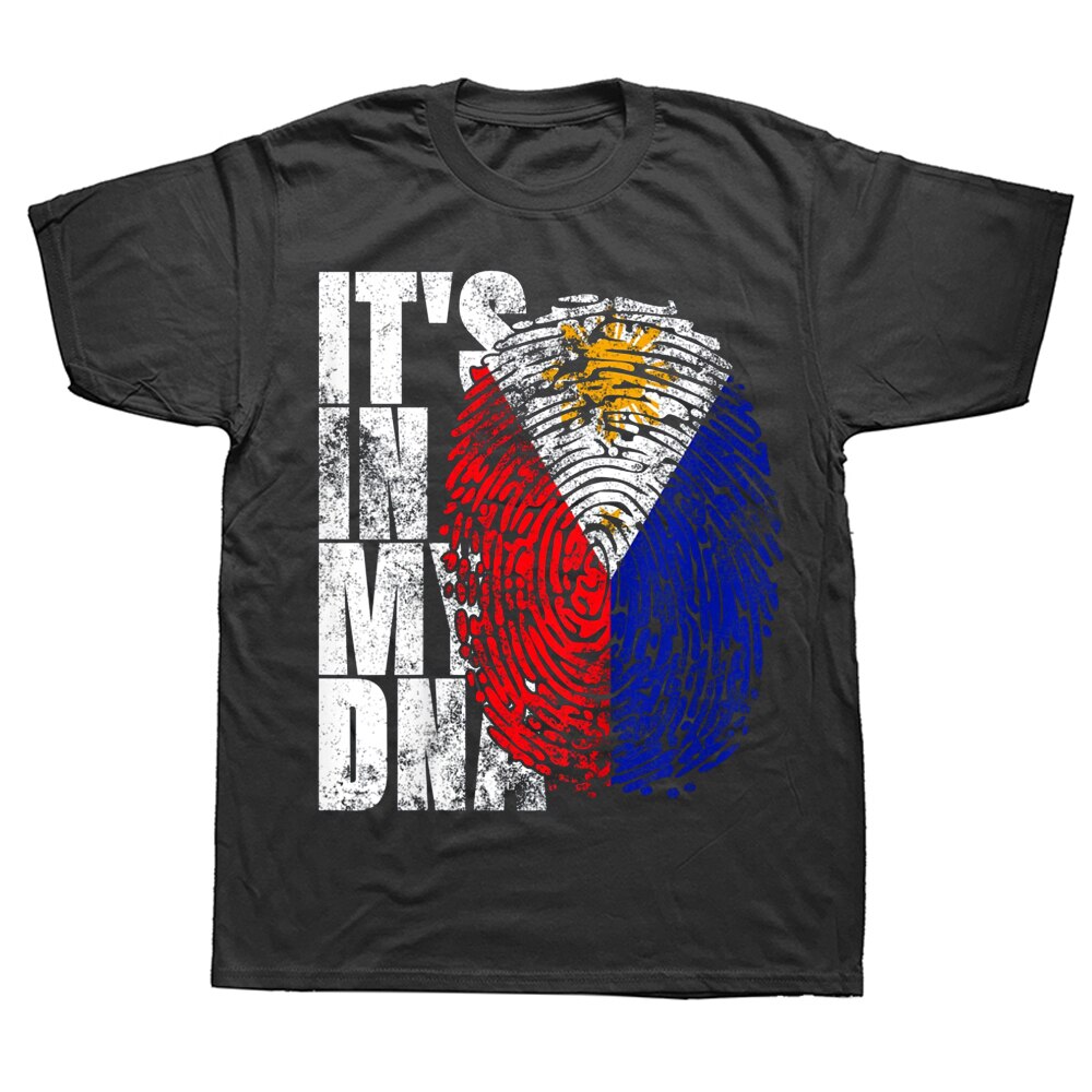 It's In My DNA Philippine Asia Islands Philippines Filipino Flag T Shirts Streetwear Short Sleeve Birthday Gifts T shirt Men| |   - AliExpress