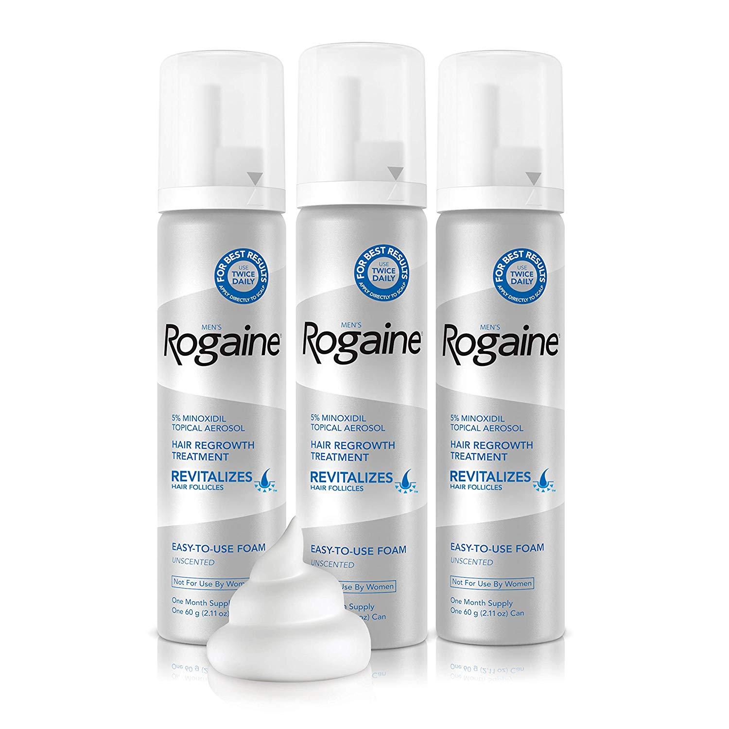 Men S Rogaine Hair Loss Hair Thinning Treatment Minoxidil Foam
