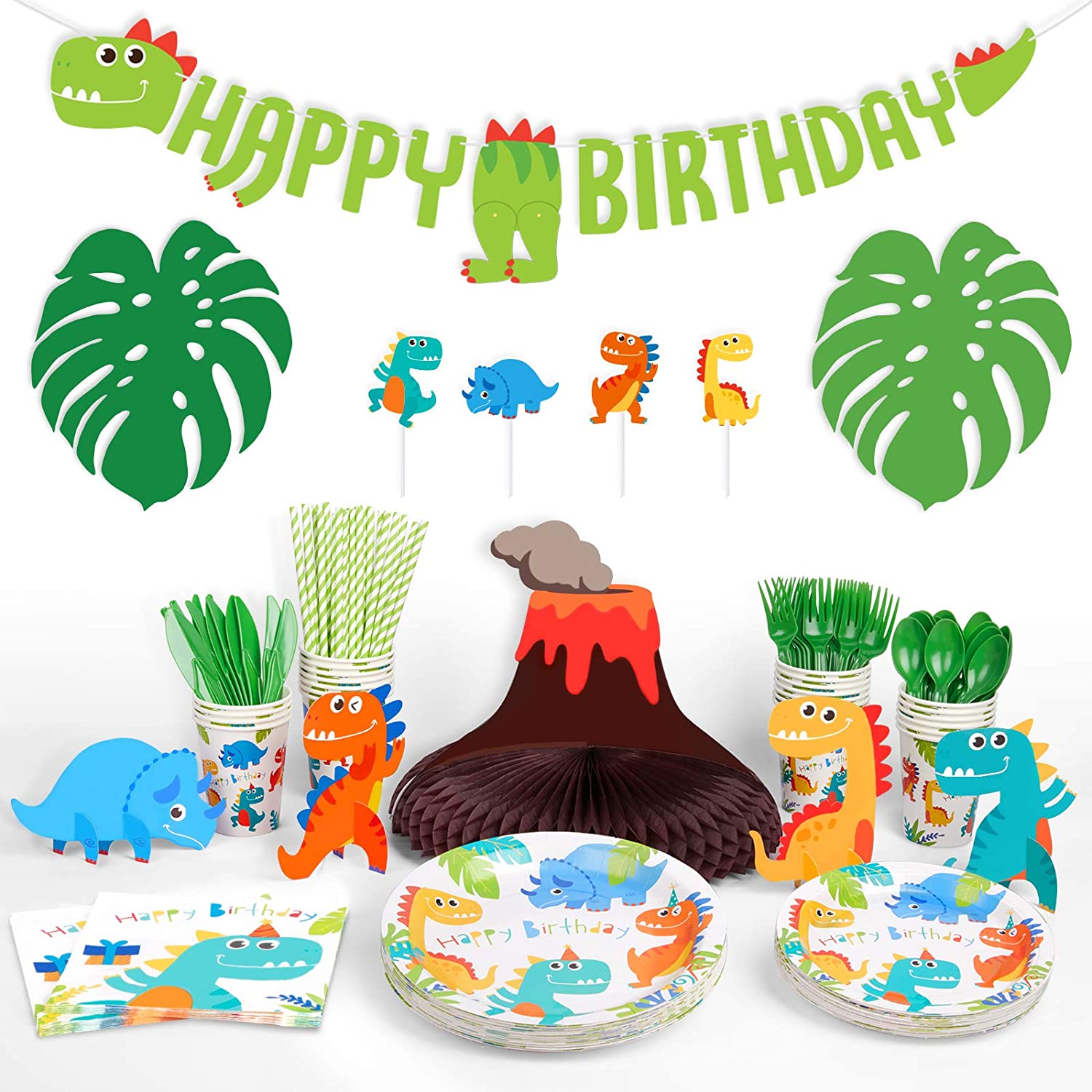 Decorlife Dinosaur Party Decorations for Boy Birthday, Cute