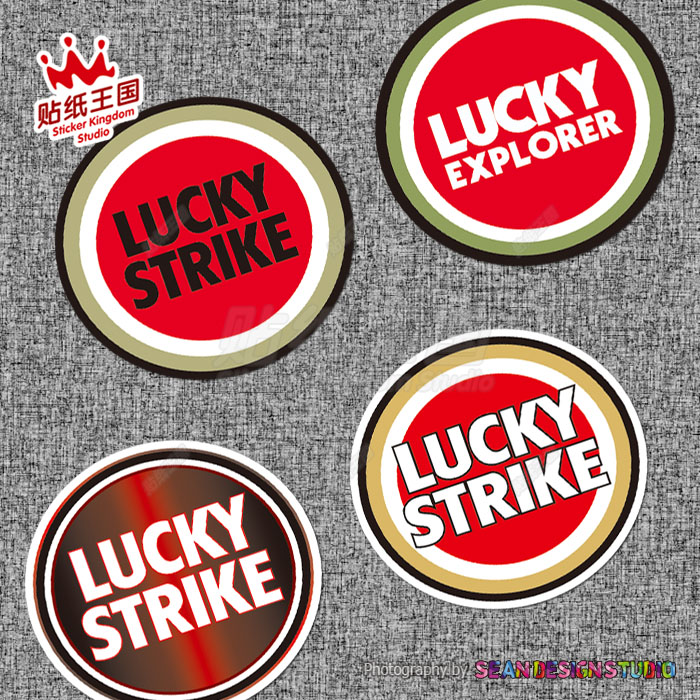 Lucky Strike Logo Decal Sticker - LUCKY-STRIKE-LOGO-DECAL