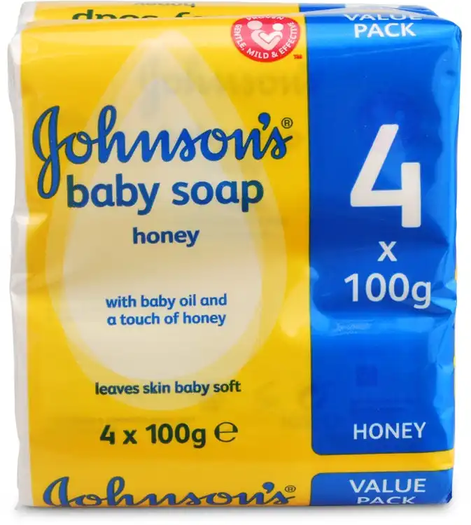 johnson's baby soap honey 100g 4 pack
