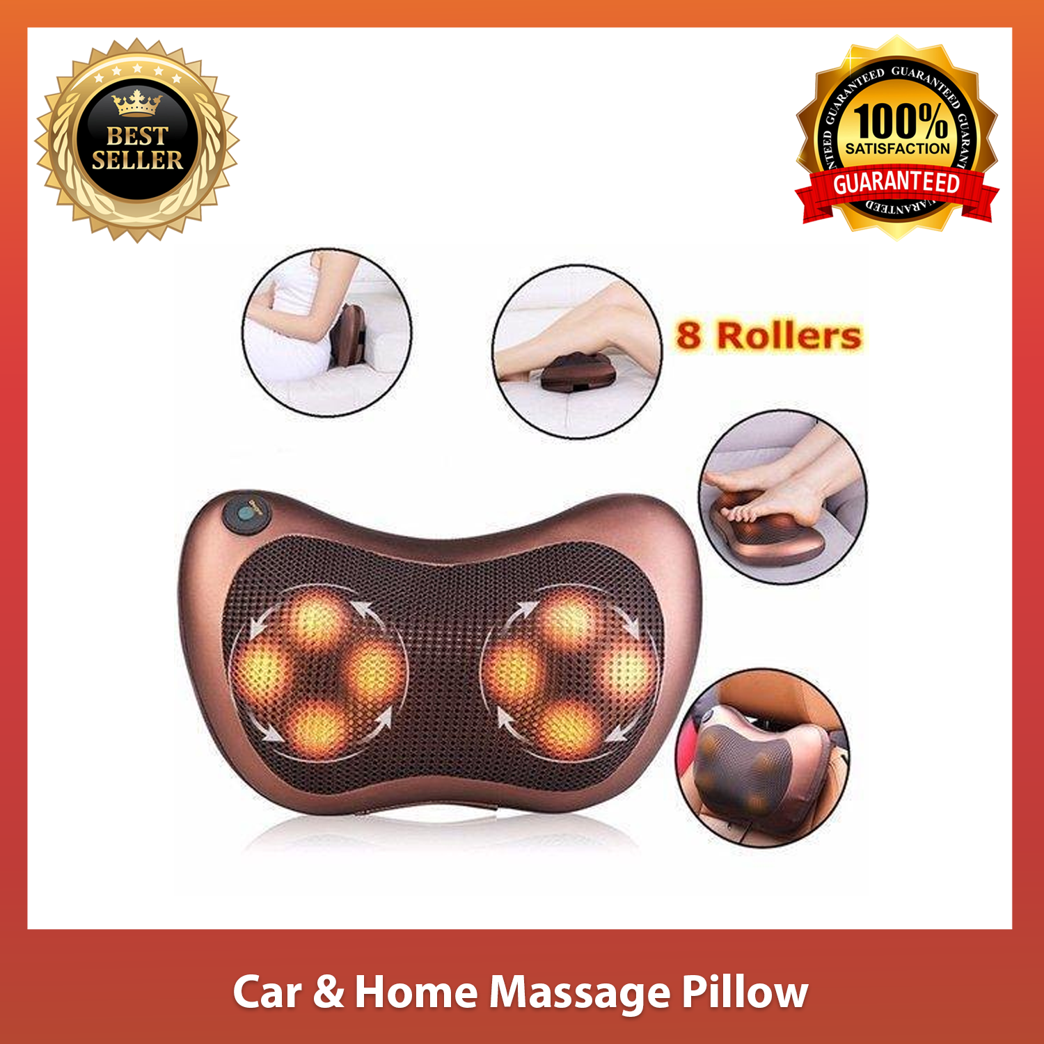 Car & home massage pillow hot sale chm 8018