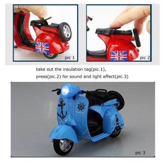 1:14 Scale Mini Diecast Vespa Scooter Motorcycles With Light&Sounds-Blue June 2018 - 2 1:14 Scale Mini Diecast Vespa Scooter Motorcycles with Light&Sounds-Blue - 2