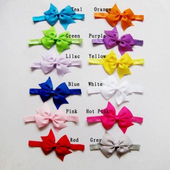 12pcs Baby Girl Satin Headband Hair Bow Band Accessories - Intl April 2018 - 3 12pcs Baby Girl Satin Headband Hair Bow Band Accessories - intl - 3