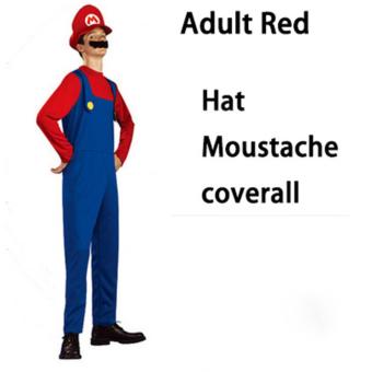 (1Set Adult Size L 175-185CM-Red)Funy Cosplay Party Dress Up Super Mario Adult Halloween Costumes For Men Women - Intl June 2018 - 5 (1Set Adult Size L 175-185CM-Red)Funy Cosplay Party Dress Up Super Mario Adult Halloween Costumes for Men Women - intl - 5