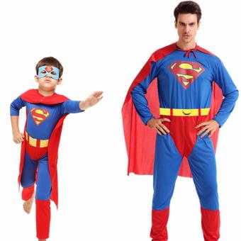 2PCS/Set Superman Costume Christmas Anime Cosplay For MenJumpsuits+Cape Size 165-185 CM - Intl June 2018 - 4 2PCS/Set Superman Costume Christmas Anime Cosplay for MenJumpsuits+Cape Size 165-185 CM - intl - 4