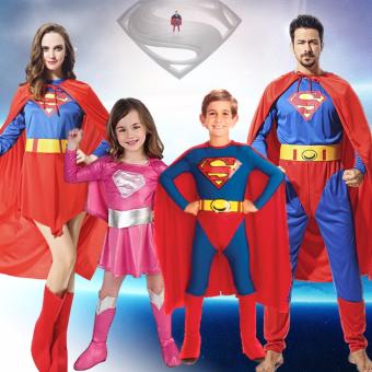2PCS/Set Superman Costume Christmas Anime Cosplay For MenJumpsuits+Cape Size 165-185 CM - Intl June 2018 - 2 2PCS/Set Superman Costume Christmas Anime Cosplay for MenJumpsuits+Cape Size 165-185 CM - intl - 2