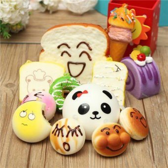 30Pcs Jumbo Medium Mini Random Squishy Soft Panda/Bread/Cake/Buns Phone Straps Multicolor - Intl April 2018 - 3 30Pcs Jumbo Medium Mini Random Squishy Soft Panda/Bread/Cake/Buns Phone Straps Multicolor - intl - 3