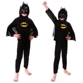 3PCS Top+Pants+Mask Cosplay Batman Halloween Costumes For Kids Boys(Size S Height 90-105CM) - Intl April 2018 - 2 3PCS Top+Pants+Mask Cosplay Batman Halloween Costumes for Kids Boys(Size S Height 90-105CM) - intl - 2