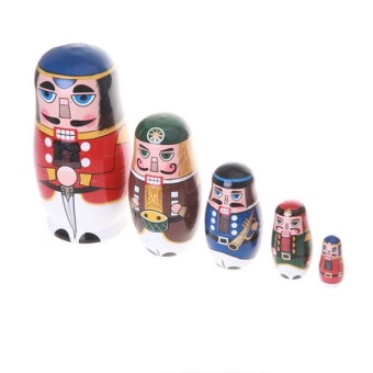 5pcs/ Set Nutcracker Solders Wooden Russian Handmade MatryoshkaNesting Dolls - Intl June 2018 - 2 5pcs/ Set Nutcracker Solders Wooden Russian Handmade MatryoshkaNesting Dolls - intl - 2