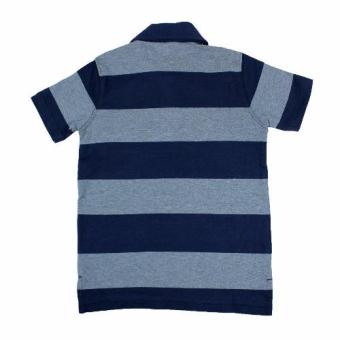 Baby Gap Polo Shirt Gray/Navy Stripe April 2018 - 2 Baby Gap Polo Shirt Gray/Navy Stripe - 2