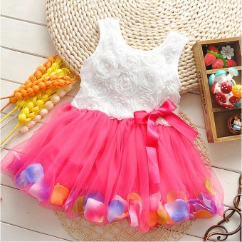 Baby Girl Summer Fashion Flower Dress (Red) June 2018 - 2 Baby Girl Summer Fashion Flower Dress (Red) - 2
