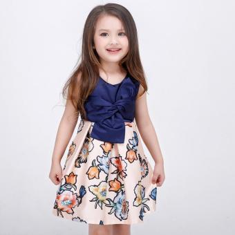 Baby Girls Fashion Summer Floral Print Dresses Girls Dresses Festaflower Children Princess Dress June 2018 - 2 Baby girls fashion summer Floral print dresses girls dresses Festaflower children princess dress - 2