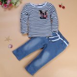 Baby Lily Girls Baby Kids Striped Spring T-shirt Jean Pant Set - Intl August 2018 - 2 Baby lily Girls Baby Kids Striped Spring T-shirt Jean Pant Set - intl - 2
