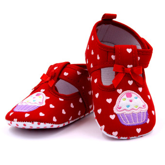 Baby Step Cupcake Hearts Baby Girl Shoes (Red) June 2018 - 3 Baby Step Cupcake Hearts Baby Girl Shoes (Red) - 3