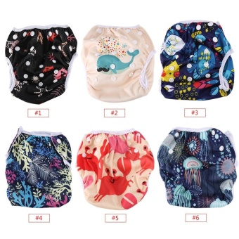 Baby Unisex Reusable Breathable Swim Diapers Summer Pool Pant WithSnaps Training Pants #2 - Intl July 2018 - 5 Baby Unisex Reusable Breathable Swim Diapers Summer Pool Pant withSnaps Training Pants #2 - intl - 5