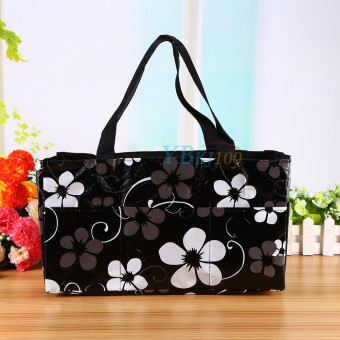 Black Waterproof Baby Changing Diaper Nappy Organizer Tote Floral Bag Handbag - Intl June 2018 - 4 Black Waterproof Baby Changing Diaper Nappy Organizer Tote Floral Bag Handbag - intl - 4