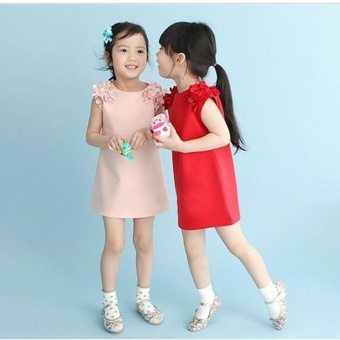 Fashion Girl's Dress Cotton Lovely Summer Dress For 2-7 Years Old Children - Pink - Intl April 2018 - 2 Fashion Girl's Dress Cotton Lovely Summer Dress For 2-7 Years Old Children - Pink - intl - 2
