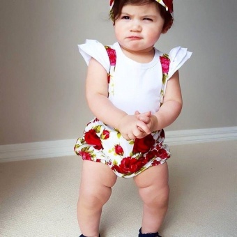 Floral Toddler Baby Girls Rose Shorts Pants Headband Summer OutfitsClothes 0-3Y (12-18 Months) - Intl June 2018 - 2 Floral Toddler Baby Girls Rose Shorts Pants Headband Summer OutfitsClothes 0-3Y (12-18 months) - intl - 2