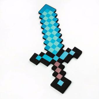 Fun Blue Minecraft Style Foam Diamond Sword Mosaic Weapons ToysKids Gift 60cm - Intl June 2018 - 2 Fun Blue Minecraft Style Foam Diamond Sword Mosaic Weapons ToysKids Gift 60cm - intl - 2