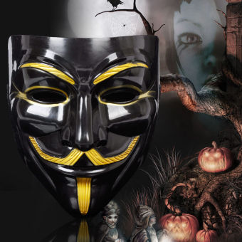 GAKTAI V For Vendetta Mask Anonymous Guy Fawkes Fancy Dress FancyCostume Ccosplay (Black) - Intl June 2018 - 2 GAKTAI V for Vendetta Mask Anonymous Guy Fawkes Fancy Dress FancyCostume Ccosplay (Black) - Intl - 2