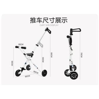 Hansen Portable Foldable 3 Wheel Kid Ride Push Car W HandleStroller Hot Deals (White) June 2018 - 3 Hansen Portable Foldable 3 Wheel Kid Ride Push Car W HandleStroller Hot Deals (White) - 3