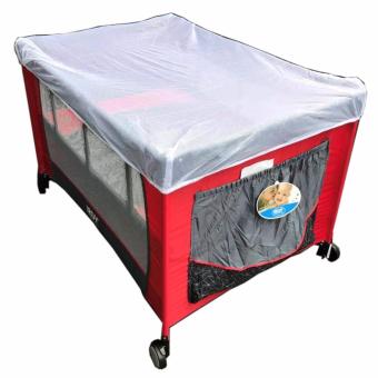 IRDY P508 Baby Crib Playpen W/ Mosquito Net (red/grey) June 2018 - 2 IRDY P508 Baby Crib Playpen w/ Mosquito Net (red/grey) - 2
