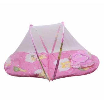 J&A Folding Newborn Baby Bed With Pillow Mat Net - Pink June 2018 - 2 J&A Folding Newborn Baby Bed With Pillow Mat Net - Pink - 2
