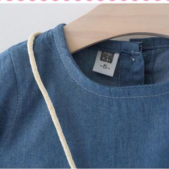 Kids Denim Dress With Sling Bag Baby Pepmlum Dress Girls BirthdayPhotoshoot Outfit Casual Dress June 2018 - 3 Kids Denim Dress with Sling Bag Baby Pepmlum Dress Girls BirthdayPhotoshoot Outfit Casual Dress - 3