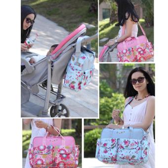 Large Capacity Mummy Travel Baby Dipaer Bags Floral Tote Handbag -intl June 2018 - 3 Large Capacity Mummy Travel Baby Dipaer Bags Floral Tote Handbag -intl - 3