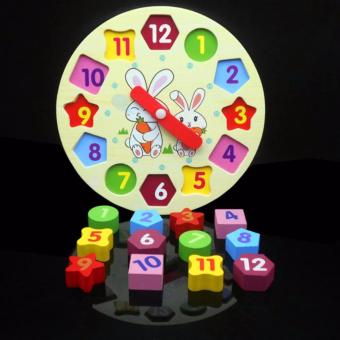 Lazada And USA Best Selling Wooden Rabbit Clock With GeometricShapes Puzzle June 2018 - 3 lazada and USA best selling Wooden Rabbit Clock with GeometricShapes Puzzle - 3